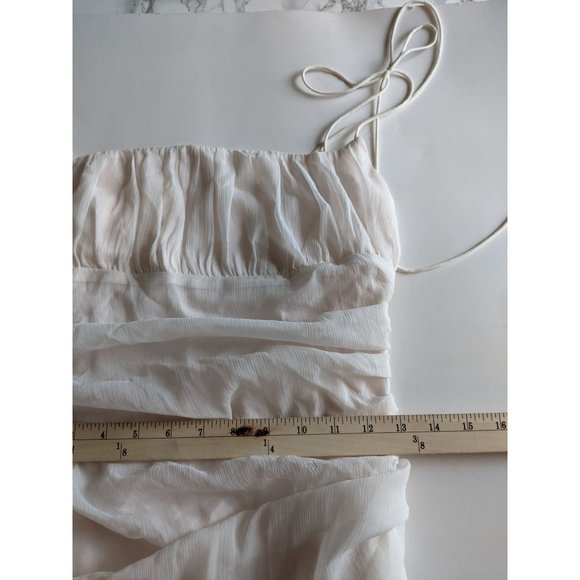 Free People Gala Ruched Maxi Dress Light Pink Boho Ethereal - Picture 15 of 15